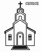 Church Drawing Catholic Building Coloring Color Pages Kids Place Getdrawings Tocolor sketch template