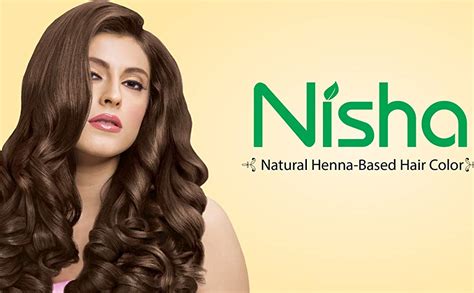 Nisha 10g Natural Color Hair Henna Pack Of 6 With Hair
