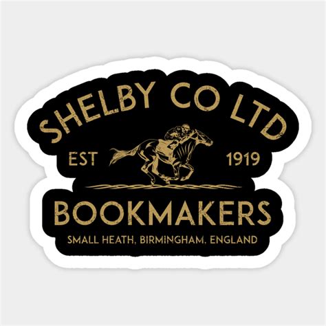 shelby company limited bookmakers birmingham peaky blinder sticker