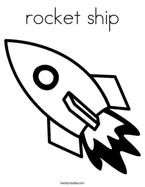 rocket ship coloring page twisty noodle
