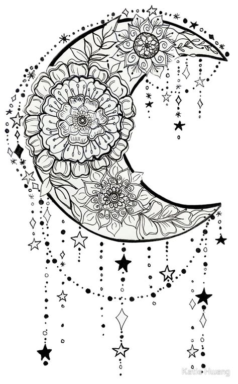 moon coloring pages  adult coloring pages mandala coloring