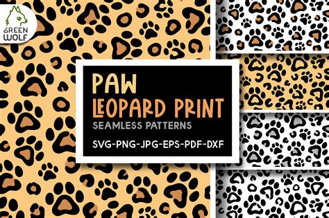paw leopard print svg cat paw pattern svg leopard pattern svg files