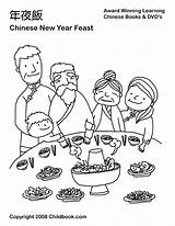 Chinese Year Coloring Pages Food Kids China Printable Worksheet Dragon Drawing Colouring Color Worksheets Books Printables Getdrawings Years Comments Dinner sketch template