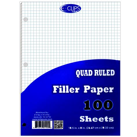wholesale quad ruled graph filler paper  count sku