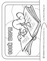 Bookworm Worm Kleurplaten Kleurplaat sketch template