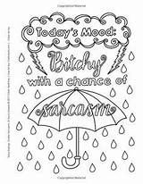 Coloring Pages Adult Color Quote Printable Sassy Book Books Quotes Sheets Snarky Sayings Word Swear Cussing Kids Adults Words Amazon sketch template