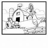 Coloring Farm Printable Pages Rooster House Scene Adults Print Kids Sheets Animal Animals Pluspng Kb Jpeg Barn Colorear Para Tractor sketch template