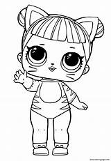 Tiger Coloring Lol Doll Cat Cute Pages Printable sketch template
