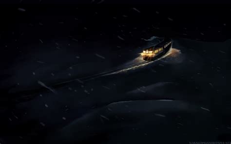 Byousoku 5 Centimetre Dark Night Nobody Shinkai Makoto Snow Train