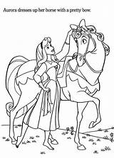Prinzessin Pferd Pferde Malvorlage Paard Aurora Steigende sketch template