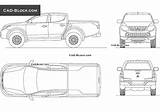 Triton Mitsubishi Double Cab Cad Autocad Block Dwg  Blocks Cars sketch template