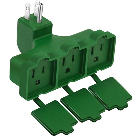 kasonic  outlet wall plug adapter indooroutdoor  ul listed heavy duty multi outlet power