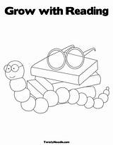 Coloring Book Library Worm sketch template