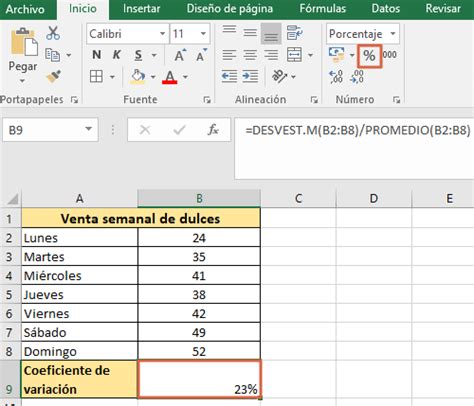 Cómo Calcular El Coeficiente De Variación En Excel