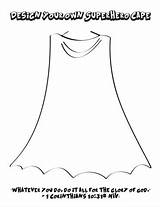 Superhero Cape Coloring Own Capes Pages Kids Template Hero Super Writing Shield Preschool Create Jesus Colouring Activities Ministry Board Activity sketch template