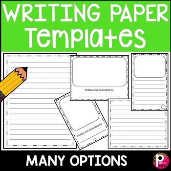 writing paper template   ps style teachers pay teachers