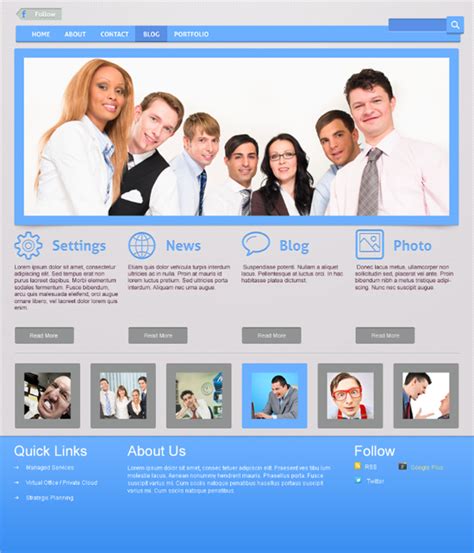 create  clean website layout  photoshop web layout