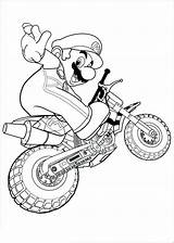 Kart Wii Mario Pages Coloring Getcolorings Color sketch template