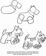 Terrier Scottish Draw Scottie Dogs Dog Drawing Drawings Coloring Pages Kids Lessons Doverpublications Dover Publications Step Easy Animal Downloads Learn sketch template