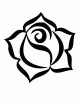 Rose Line Cliparts sketch template