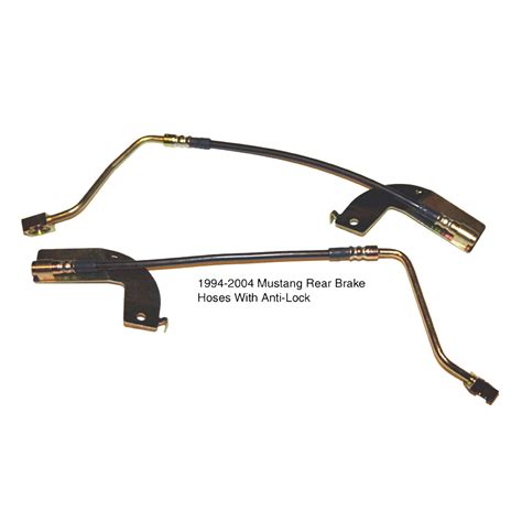 mustang gt brake hose kit rear wtraction control   ford mustang stainless steel jm products