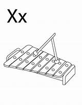 Xylophone Letter sketch template