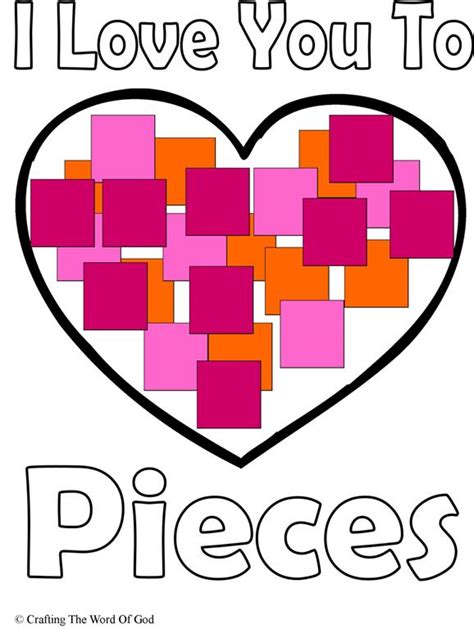 love   pieces heart template