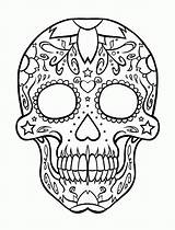 Coloring Pages Skull Cool Popular sketch template