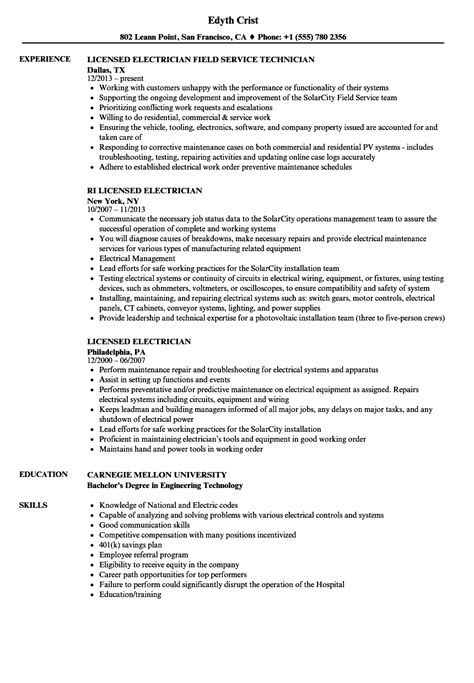 master electrician resume sample  template