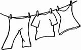 Laundry Coloring Pages Clothing Kids sketch template