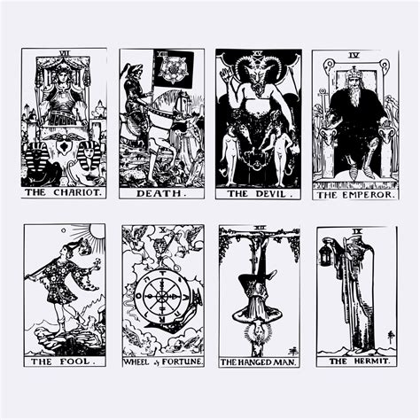 tarot card procreate stamps  grunge etching illustrations etsy