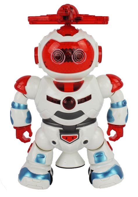 dancing action toy robot figure   colorful rotating lights
