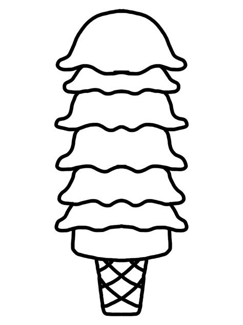 ice cream scoop outline clipart