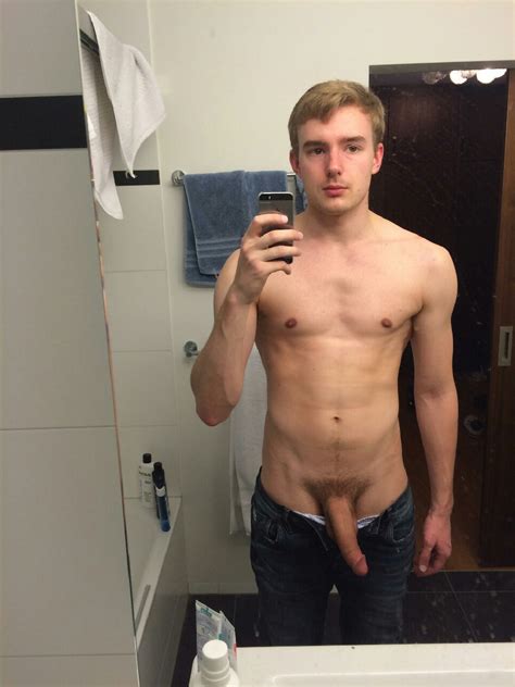 cute guy with a big hairy cut cock nude selfie men