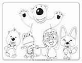 Pororo Penguin Coloring Little Friends Pages Disney Sheets sketch template