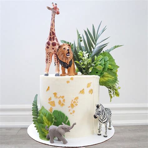 jungle themed cake decorations  animal balloons jungle theme party supplies tassels