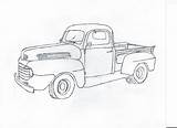 Truck Drawing Pickup Ford Outline Drawings Trucks F1 Line 49 Easy Old Draw Car Sketches Sketch Coloring Classic Paintings Discover sketch template