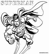 Superman Coloring Pages Color Colorings Cartoon Print sketch template