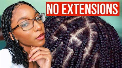 box braids  natural hair  extensions jaichanellie youtube