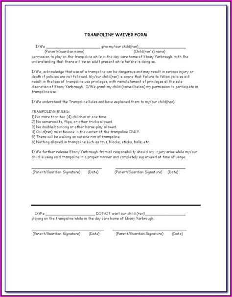 landlord trampoline waiver form form resume examples wrypyveva