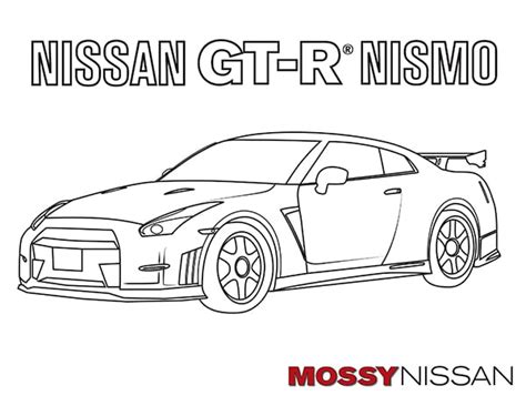mossy nissanz coloring book kids gtr nissan san diego adults