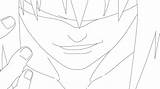 Smirk Sasuke sketch template