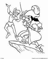 Pan Peter Coloring Pages Printable Hook Captain Peterpan Earlymoments Disney Dueling Getdrawings sketch template
