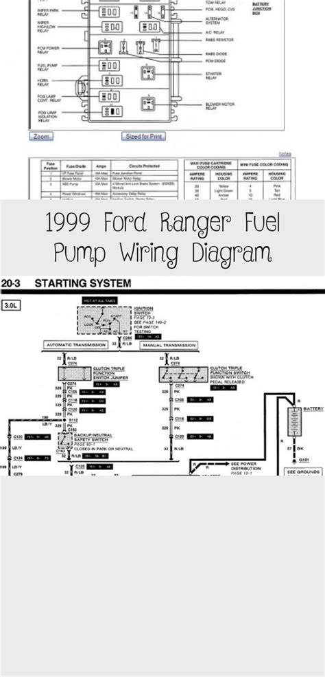 awesome  ford ranger starter wiring diagram