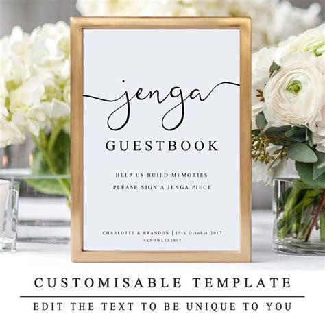 diy jenga guestbook wedding sign template jenga guest book reception