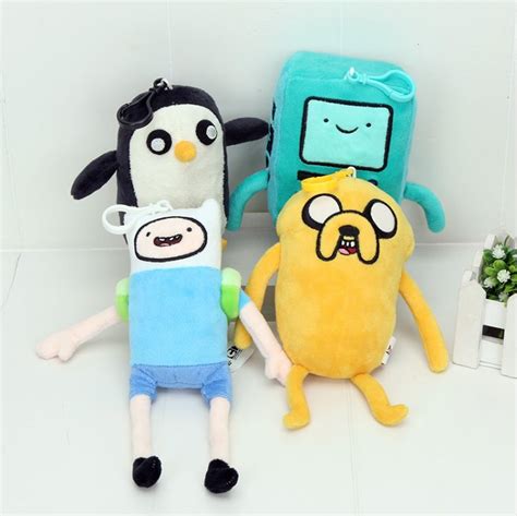 4pcs Lot Adventure Time Fan Favorite Plush Toy With Hook Pendant Jake