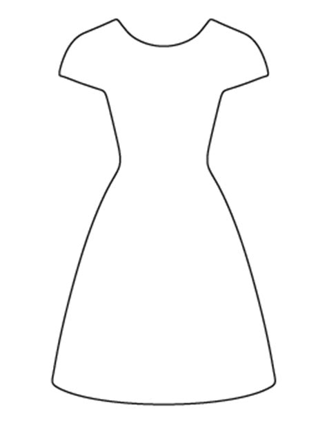 dress pattern dress templates paper dress dress outline