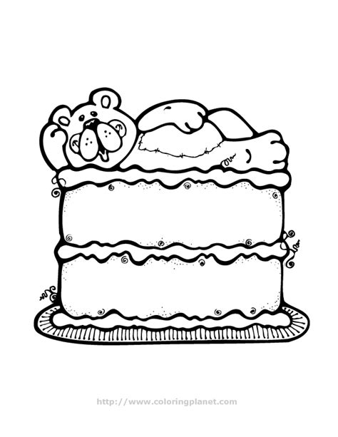 coloring pages  birthday cakes coloring home