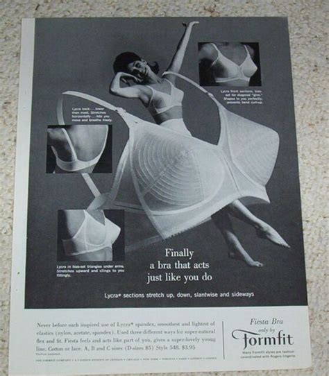 1963 Ad Page Formfit Fiesta Bra Girl Lingerie Vintage Advertising