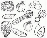 Pages Coloring Vegetable sketch template
